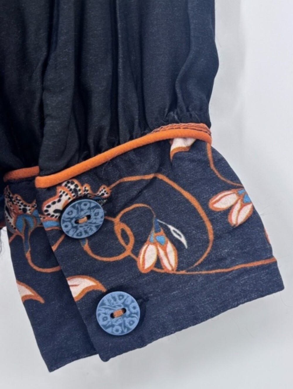 FARM Rio Long-Sleeve Blouse Navy Blue - Picture 3 of 3